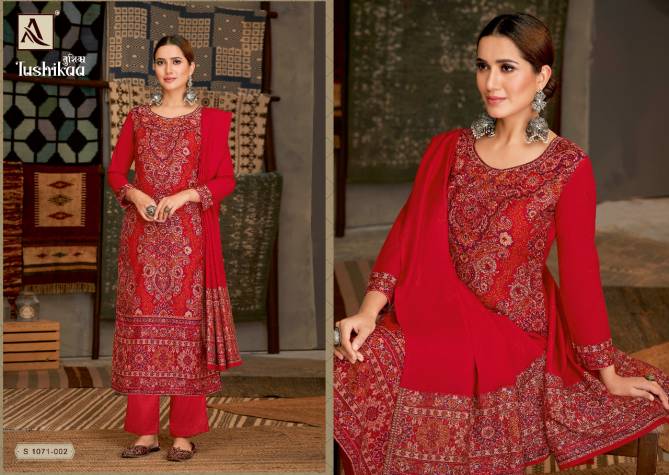 Alok Tushikaa 2 Fancy Casual Wear Pure Pashmina Printed Dress Material Collection 